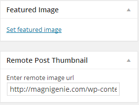 Add remote url to any post or page.
