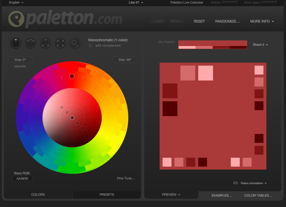 Paletton - The Color Scheme Designer