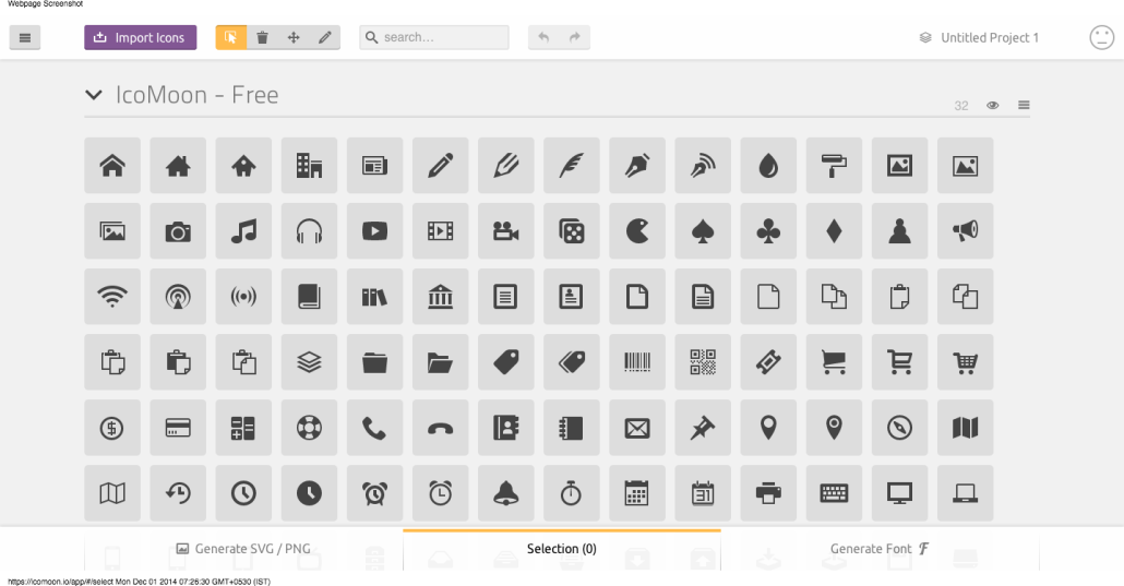 IcoMoon App - Icon Font SVG Generator